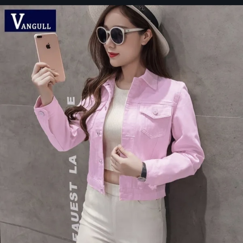 Pink jeans jacket - Picture 2 of 3